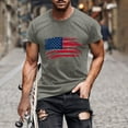 thumbnail image 2 of GERsome American Flag Patriotic T-Shirt for Men 4th of July Short Sleeve Crewneck Tops USA Flag Stars Stripes Graphic Tee M-3XL, 2 of 5