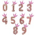 thumbnail image 1 of 2 uds. Globos de aluminio con número de arcoíris de 32 pulgadas, globo de aire, decoraciones para fiesta de cumpleaños, niños, rosa, oro, rosa, plata, azul, bola de 0-9 dígitos Tan Jianjun  unisex, 1 of 2