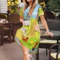 thumbnail image 3 of Disketp Farm Animals 3 para Vestido de Manga Corta para Mujeres, Vestidos de Verano para Mujeres, Casual y Holgado para la Playa, 3 of 6