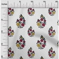 thumbnail image 1 of oneOone Viscose Chiffon Fabric Leaves & Floral Block Print Fabric BTY 42 Inch Wide, 1 of 4