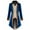 Blue, variant on Kiplyki Clothes Men's Coat Printed Steampunk Medieval Tailcoat Uniform Lapel Coat