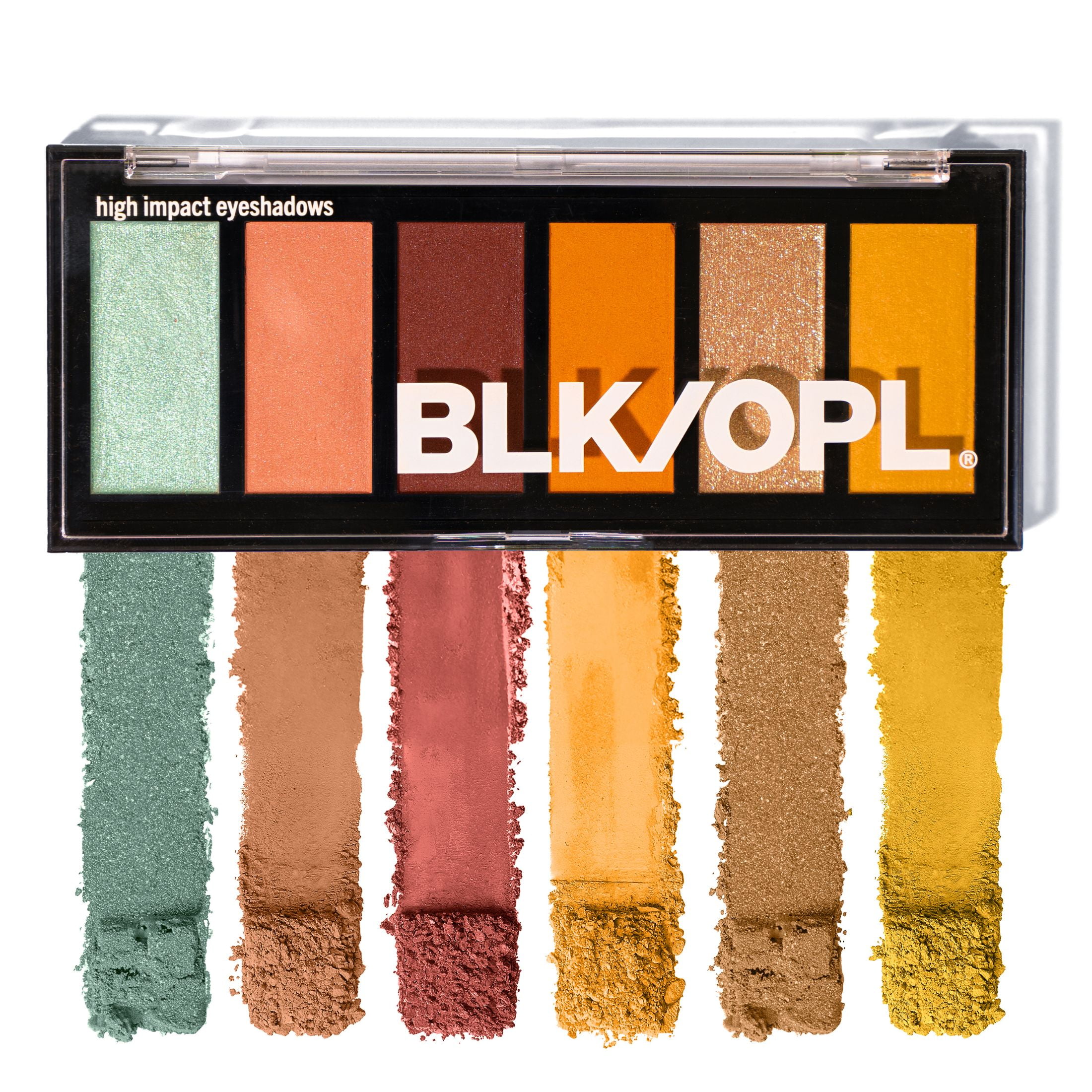 BLK/OPL 6 Well Eye Shadow Palette, Happy Hour, 0.18 oz, Highly Pigmented, Talc Free