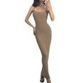 thumbnail image 3 of Txlixc Vestido largo de mujer, vestido de unión hueco con correas de spaghetti de color sólido para adultos Txlixc  moda, 3 of 9