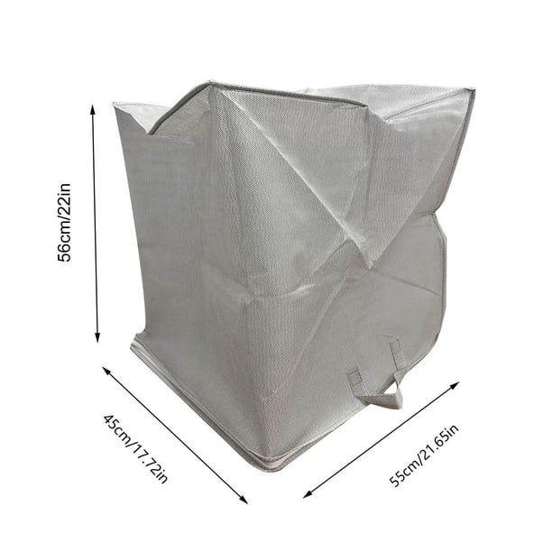 Bolsa de almacenamiento con cremallera de tela no tejida para mudanzas, almacenamiento de edredones, viajes, organización de ropa. Plegable, ahorra espacio con cremallera bidireccional reforzada para