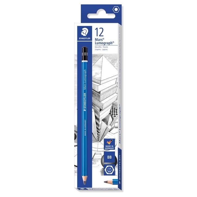 Lápiz Staedtler Mars Lumograph 8B, paquete de 12
