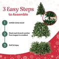 thumbnail image 4 of Elf Stor 7.5ft Prelit Christmas Tree with 450 LED Lights and Metal Stand, 4 of 7