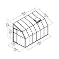 thumbnail image 4 of Palram - Canopia Sun Room 6' x 12' Polycarbonate Walk-In Greenhouse - White - with Roof Vent, 4 of 8