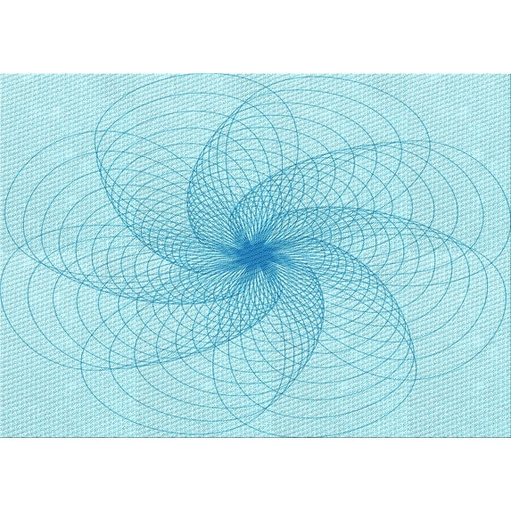 Ahgly Company Machine Washable Indoor Rectangle Transitional Blue Diamond Blue Area Rugs, 2' x 5'