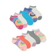 Wonder Nation Girls Rainbow Tie-Dye No-Show Socks, 10-Pack, Sizes S-L