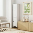 thumbnail image 5 of Costway Tall Bathroom Floor Cabinet Narrow Linen Tower with 2 Doors & Adjustable Shelf, 5 of 9