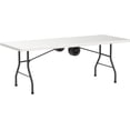 thumbnail image 4 of Creative Outdoor Plastic 6ft Folding Table for Outdoor Camping, Picnic and BBQ, White, 4 of 10