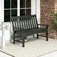 thumbnail image 2 of Gymax Garden Bench All-Weather HDPE 2-Person Outdoor Bench for Front Porch Backyard Black, 2 of 10
