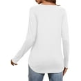 thumbnail image 4 of JYLFC Womens Raglan Crew Neck T-Shirts Long Sleeve Tunic Tops, White L, 4 of 6