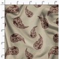 thumbnail image 2 of Soimoi Cotton Cambric Brown Fabric By the Yard - 42 Inch Wide - Paisley Pattern Fabric - Botanical and Elegant Designs for Various Uses Printed Fabric, 2 of 6