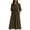 Army Green, variant on LOVZFMLL Women's Summer Midi Dresses 2025 Casual Short Sleeve V Neck Buttons Belted Ruffle A-Line Flowy Dresses with Pockets Wine XL