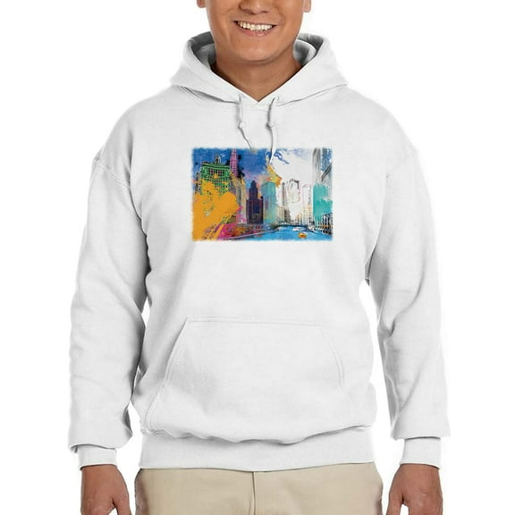 Image Conscious Lake City Portrait Hoodie Mens -Porter Hastings Designs, Male Large