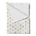 thumbnail image 2 of Adventure Cartoon Soft Flannel Fleece Throw Blanket, Minimalist Hot Air Balloons Repeating Pattern, Cozy Plush for Indoor and Outdoor Use, 70" x 90", Pale Orange Pale Pink, by Ambesonne, 2 of 5