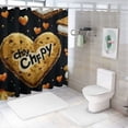 thumbnail image 7 of Patifu S'mores Heart Chippy Bathroom Décor Set with Hooks, Graphic Print Polyester Stylish Shower Curtain, 100% Polyester, Chic Modern Bathroom Decor 69"x72, 7 of 7