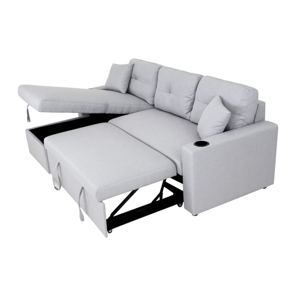 Sofá CAMA CON ALMACENAMIENTO GRIS claro Easy Living