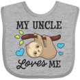thumbnail image 3 of Inktastic My Uncle Loves Me with Sloth and Hearts Boys or Girls Baby Bib, 3 of 4