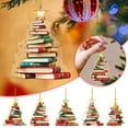 thumbnail image 1 of Fiudx Adorno para Árbol de Navidad, Elegante Diseño de Madera, Decoración Navideña Única, Un Complemento Acogedor para El Hogar y La Oficina, Regalo Perfecto para Amantes de Los Libros, 1 Pieza, Colg, 1 of 3