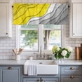 thumbnail image 2 of Yellow Grey Modern Geometric Window Valance Curtain Abstract Beach Rod Pocket Short Curtain for Living Room, Bedroom & Kitchen Window Decor 54x18in, 2 of 8