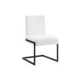 thumbnail image 4 of Casabianca Home Fontana Set of 2 Polyurethane Leather Dining Chairs-Black/White, 4 of 5