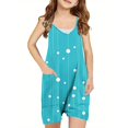 thumbnail image 1 of Huvoen Shorts de Cyclisme pour Enfants Mode Nouvelle Combinaison Sans Manches Imprimée Bleu 11 Ans, 1 of 3
