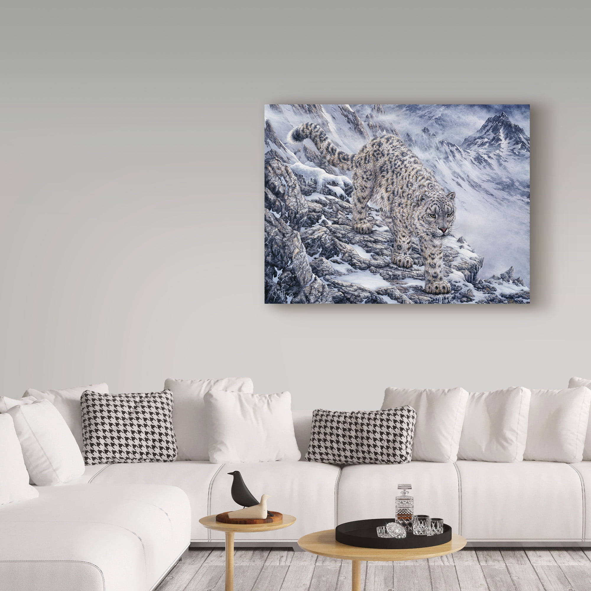 Trademark Fine Art 'Snow Leopard' Canvas Art by Jeff Tift
