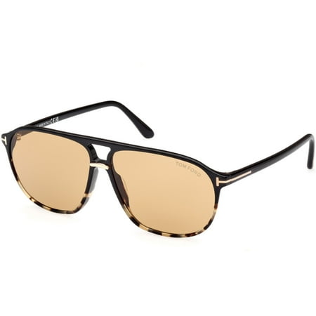 Tom Ford FT1026 05E Plastic Black Other Brown 61 mm Men's Sunglasses