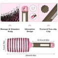 thumbnail image 2 of HEQUSIGNS 3 Pcs Boar Bristle Hair Brush, Detangle Hair Brush Make Hair Shiny and Healthier, Curved Vented Hair Brush for Men and Women Kids Wet and Dry Hair Long, Thick, Curly, Tangled Hair, 2 of 8