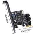 thumbnail image 4 of Tarjeta tipo E PCI Express 2.0 X1 a USB 3.2 Gen1 Tipo-E A-Key 5 Gbps para PC escritorio, 4 of 9