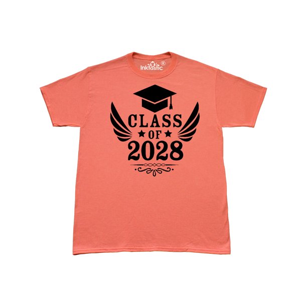 Inktastic Class Of 2028 With Graduation Cap And Wings T Shirt