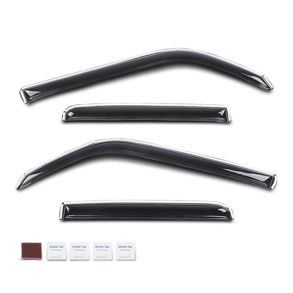 In-Channel Rain Guards Window Vent Visors Shade Fit For 10-24 Toyota 4Runner