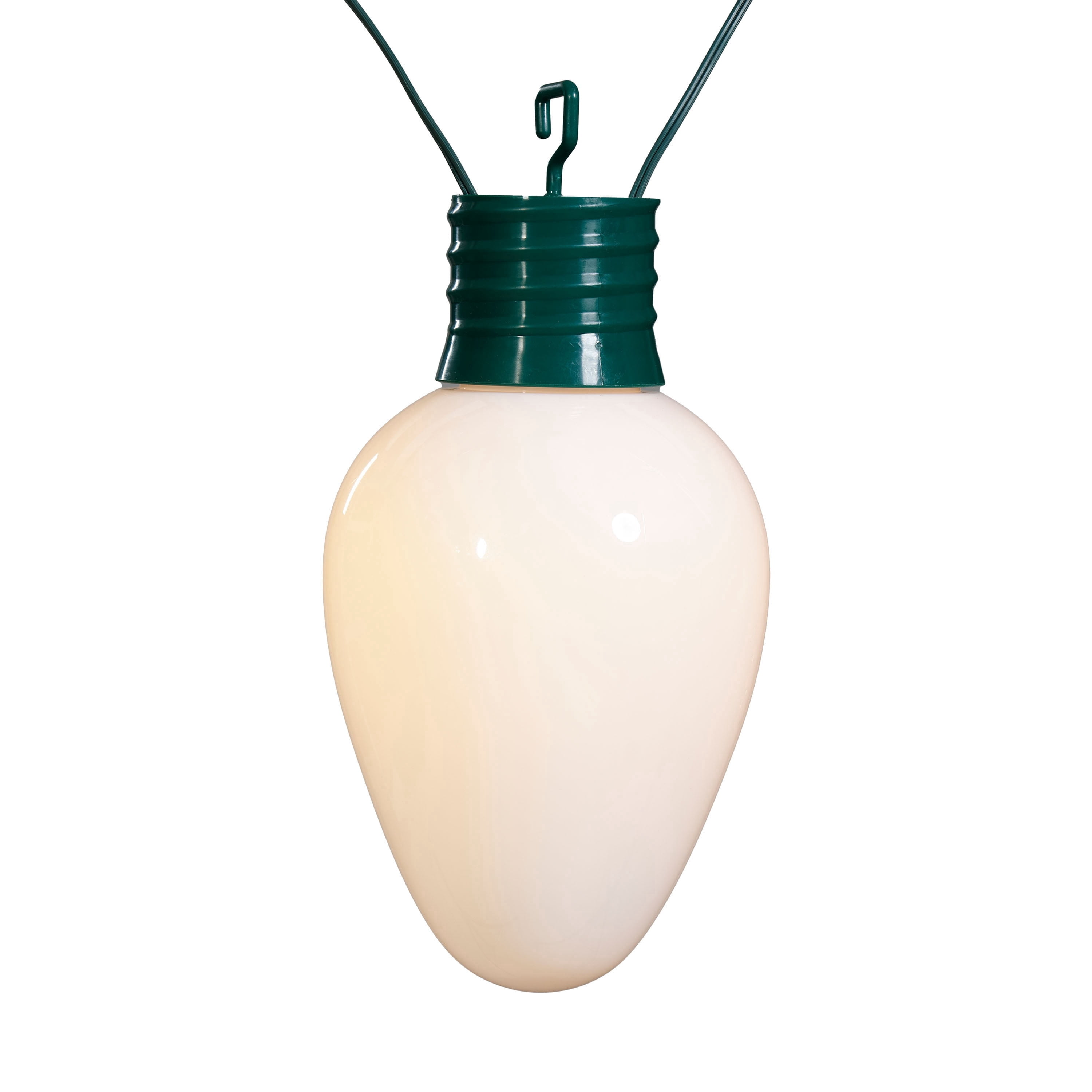 Indoor/Outdoor LED Giant Hanging C9 Bulb Christmas Light, Ceramic White, 14", by Holiday Time