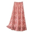 thumbnail image 2 of Mqqzkk Skirts for Women Summer Boho Casual Maxi Flowy Elastic High Waist A-Line Tiered Floral Long Skirts, 2 of 3