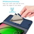 thumbnail image 2 of Moto G7 G7+ G7 Play G7 Power G7 Plus G7 Spura G7 Optimo Maxx Case, Tekcoo Premium [RFID Blocking] Cash ID Credit Card Slots Holder Carrying Leather Phone Folio Flip Cover, 2 of 7