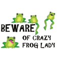 thumbnail image 2 of CafePress - Beware Of Crazy Frog Lady Mug - 11 oz Ceramic Mug - Novelty Coffee Tea Cup, 2 of 4