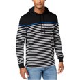 thumbnail image 1 of Club Room Jersey con capucha a rayas para hombre, negro, pequeño, 1 of 1
