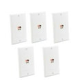 thumbnail image 4 of DIYTECH Premium Speaker Wall Plate - Speaker Wire Wall Plate Spring Loaded, Audio Wall Plate, Home Theater Wall Plate, Speaker Wall Plates for Home Theater Wall Mount Speakers - (5 Pack White), 4 of 4