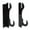 Black, variant on Martial Arts Wall Mounted Samurai Sword Display Rack - 2 Piece Set, Transparent