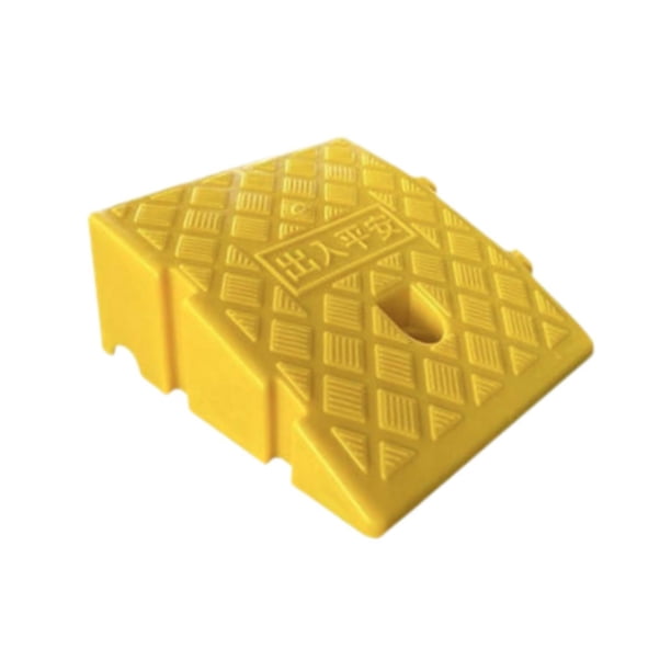 Rampa de acera Rampa de entrada para vehículos pesados Rampa de puente de acera portátil para Altura 11 cm amarillo