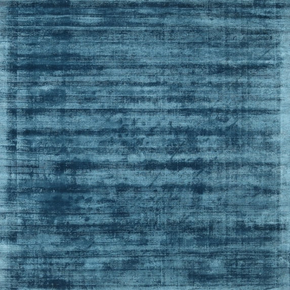 Ahgly Company Indoor Square Contemporary Blue Abstract Area Rugs, 6' Square
