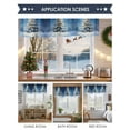 thumbnail image 6 of Christmas Night Valances for Windows, 42 x 18in, Xmas Tree Snowflake Shining Star Rod Pocket Kitchen Valance Curtain Light Filtering Window Treatments for Living Room Bedroom, 1 Panel, 6 of 7