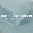 thumbnail image 4 of Uxcell 4 Rolls 1"x5.5Yd Chiffon Ribbon Handmade Fringe Chiffon Silk Ribbon Dusty Blue, 4 of 6