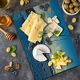 thumbnail image 5 of Shipwreck Cutting Board, Yacht in the Sea Surrounded by Ledge Rocks Coastal Incident Shroud Crash Scene, Decorative Tempered Glass Cutting and Serving Board, Large Size, Blue Brown, by Ambesonne, 5 of 5