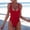 Red, variant on YEAHITCH Female Swimsuit,Juniors Swimwear,Swimwear Clearance,One-Piece,Mid WaistBlack,M (US:6)