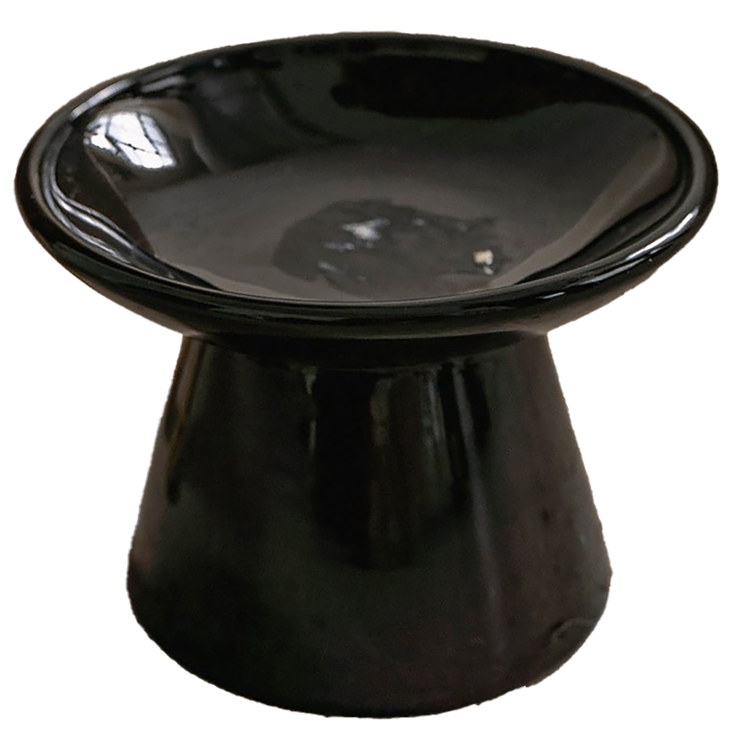 Dexypaws: Flat Top Ceramic Bowl For Cats - Black - 7.5oz Capacity, Stylish Pet Safe Feeding Dish, Dishwasher Safe, Food & Water, Scratch Resistant