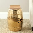 thumbnail image 3 of Safavieh Modern Ming Ceramic Garden Stool in Gold, 3 of 5
