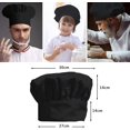 thumbnail image 2 of Gorro de cocinero elástico ajustable para adultos, gorro de cocinero para cocina, color blanco, 2 of 5
